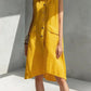 Women's Lapel-collar Sleeveless Casual Loose Cotton-linen Dress