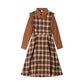 British College Style Vest A-line Skirt