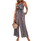 Nouvelle robe tendance pour femme, enveloppée dans une combinaison à bretelles en python, jambes larges