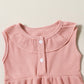 Girls' Fashion Waffle Sleeveless Dress Top Shorts Headdress Three-piece Set
