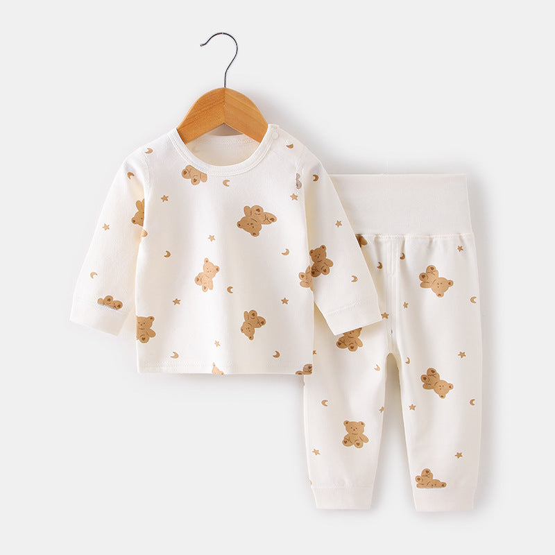 Sous-vêtements en pur coton taille haute pour nouveau-né, protection du ventre, combinaison fendue