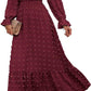 Elegant Cross-Border Fit-and-Flare Jacquard Dress