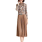 Women's Fake Two-piece Ink Painting Midi Dress