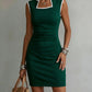 Comfortable Solid-Colored Sleeveless Dress