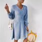 Women's Autumn And Winter Thickened Double-sided Plush V-neck Slimming Dress Pajamas
