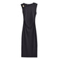 Women's High-grade Satin Sleeveless Pleated Dress
