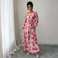 Women's Printed Long Sleeve Dress