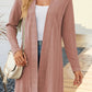 Women's Fashion Simple Solid Color Long Sleeve Loose Cardigan Coat
