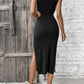 Robe tricotée sexy et ajustée pour femme