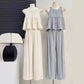 Women's Loose-Fit Casual Straight-Leg Pants Two-Piece Set