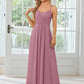 Sling Banquet Temperament Long Pleating Dress
