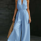 V-neck Halter Neck Jumpsuit For Women