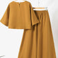 European And American Fashion Suit Solid Color Short Sleeve Loose Trousers Two-piece Set