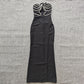 Chain Diamond Skinny Slimming Long Dress Hip-wrapped Evening Dress