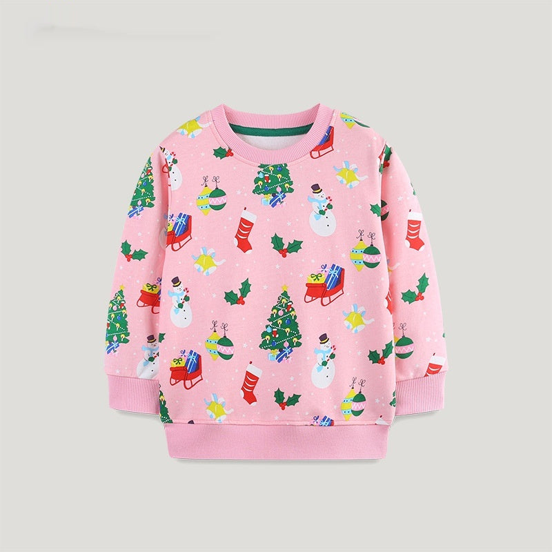 European And American Autumn New Christmas Round Neck Long Sleeve Children's Sweater
