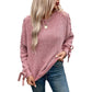 Women's Lace-up Bow Pullover Top