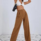 Women's High Waist Casual Wide-leg Suit Trousers