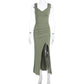 Women's Fashion Sleeveless Lace-up Dress