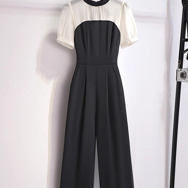Fashion-forward Jumpsuit With High-waisted Wide-leg Pants