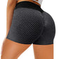 Honeycomb Design Yoga Pants Solid Color Hip-lifting Fitness Sports Shorts For Women