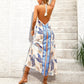 Bohemian-print Strap Tassel Maxi Dress