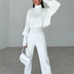 Ensemble haut ample à manches longues et col roulé pour femme, nouvelle collection européenne et américaine, mode décontractée, automne et hiver
