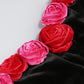 Women's Tube Top Flower Decoration Contrasting-color Dress