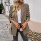 Lady Temperamental Commuter Contrast Color Lapels Button Suit Jacket