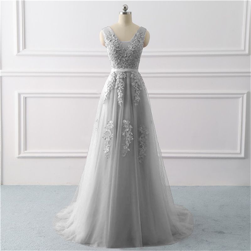 Robe de demoiselle d'honneur de mariage à petite queue en dentelle, robe de soirée pour femme