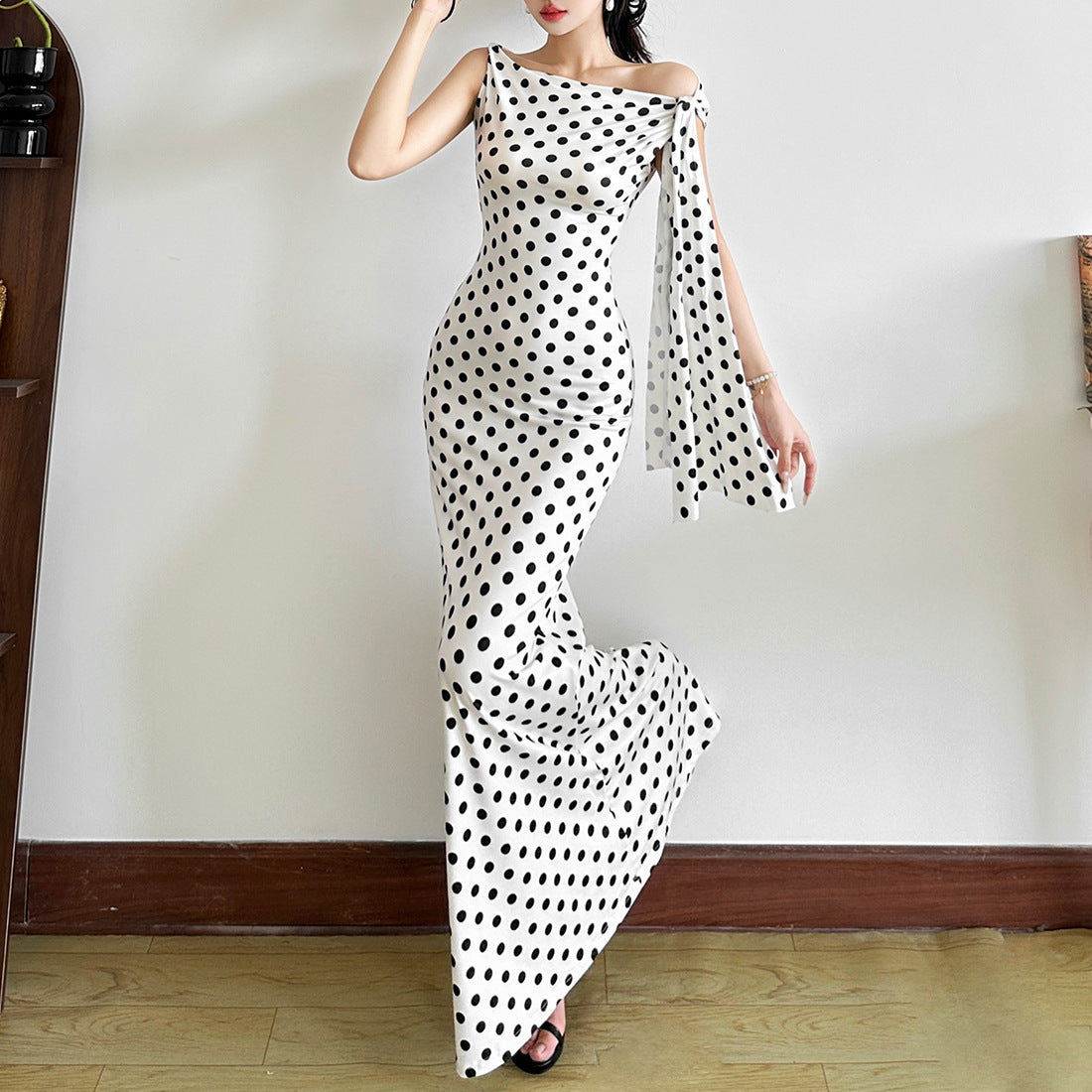 Women's Clothing French Elegant Slim-fit Sheath Dress
