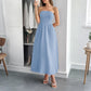 European And American Elegant Tube Top A- Line Dress Dress