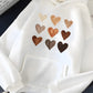 Gradient Heart-shaped Kangaroo Pocket Printed Hoodie
