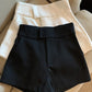 Short de costume taille haute pour femme, coupe trapèze
