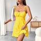Summer French Floral Strap Dress Skirt