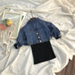 Girls Set Denim Jacket Coat Plus Dress