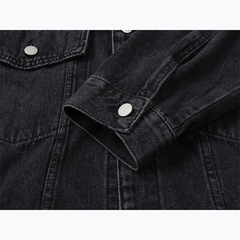 Women's Loose Versatile Ombre Work Denim Jacket Top