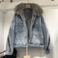 Manteau ample en jean pour femme