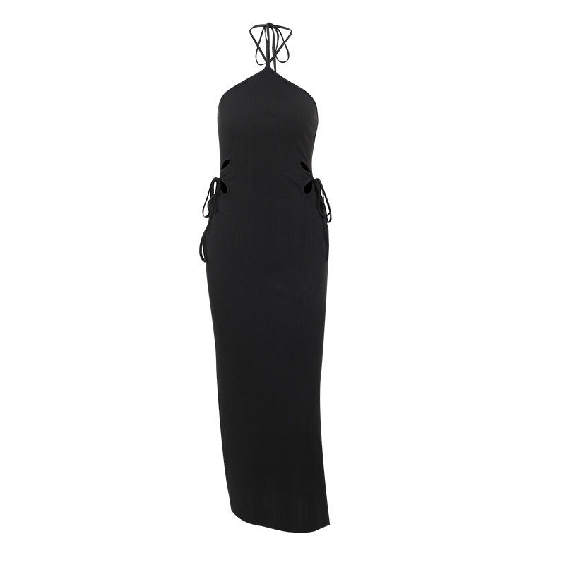 Robe élégante à découpes et dos nu pour femme