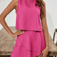 Fashion Sleeveless Top Shorts Suit