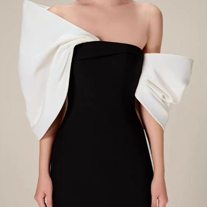 Big Bow Dress Socialite High Waist Office Lady Sheath Skirt