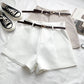 Short de costume slim taille haute polyvalent et tendance