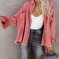 New Washed And Worn Fringed Loose Jacket