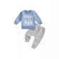 Ensemble sweat-shirt imprimé lettre pour enfants