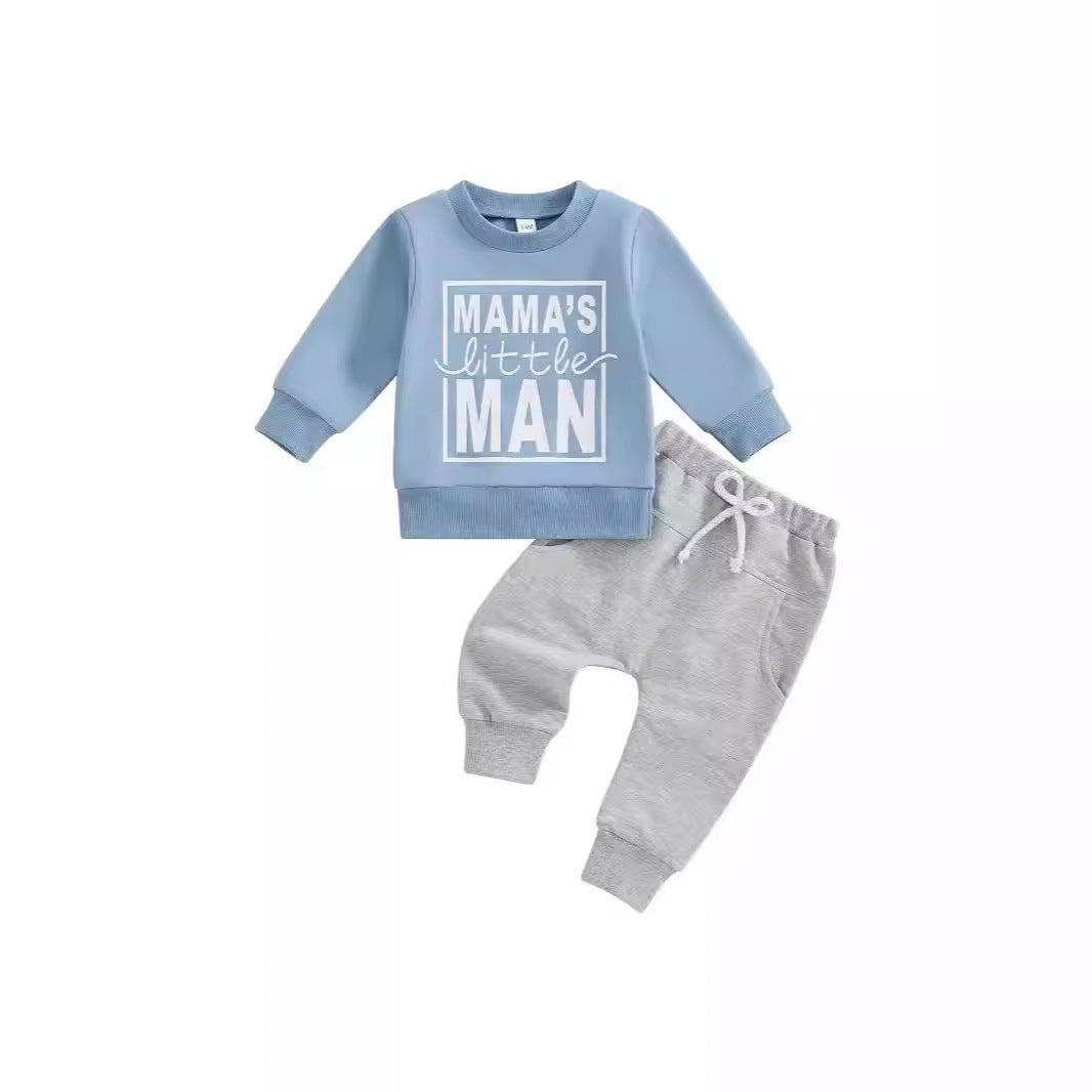 Ensemble sweat-shirt imprimé lettre pour enfants