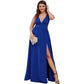 Robe trapèze ample sans manches à col en V profond
