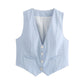 Women's Loose Button Decoration Multi-color Versatile Vest