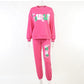 English Printing Sweatshirt And Sweatpants Suit Loose Two-piece Suit