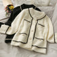 Women's Faux Mink Fleece Loose Sweater Cardigan Jacket