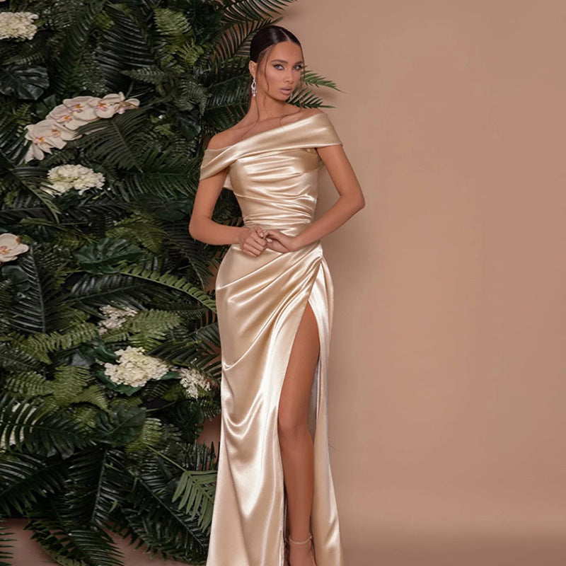 Socialite Style Elegant Women's Split Dress