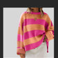 Women's Bell Sleeve Loose Sweater Striped